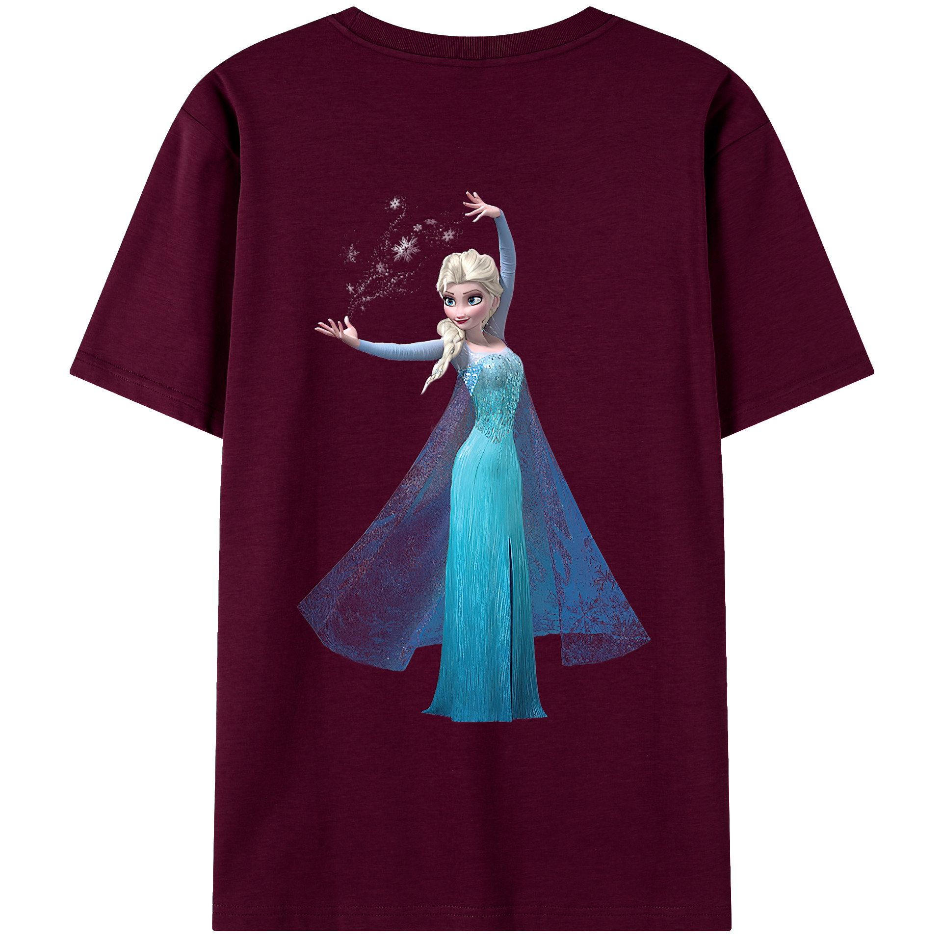 （画像用） アナと雪の女王 アンナ エルサ Frozen Anna Elsa レディース半袖Tシャツ(バックプリント)